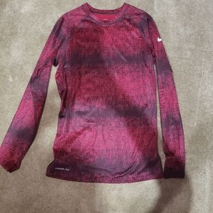 Womens Nike Therma Fit fleece lined active shirt